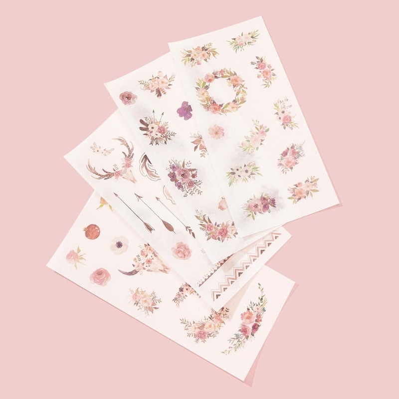 

Floral Print Decal 4sheets