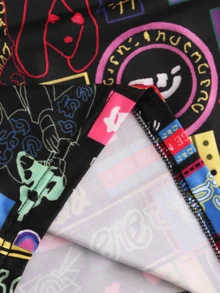 字母和人像圖案短版吊帶 - 彩色 - 查看 5