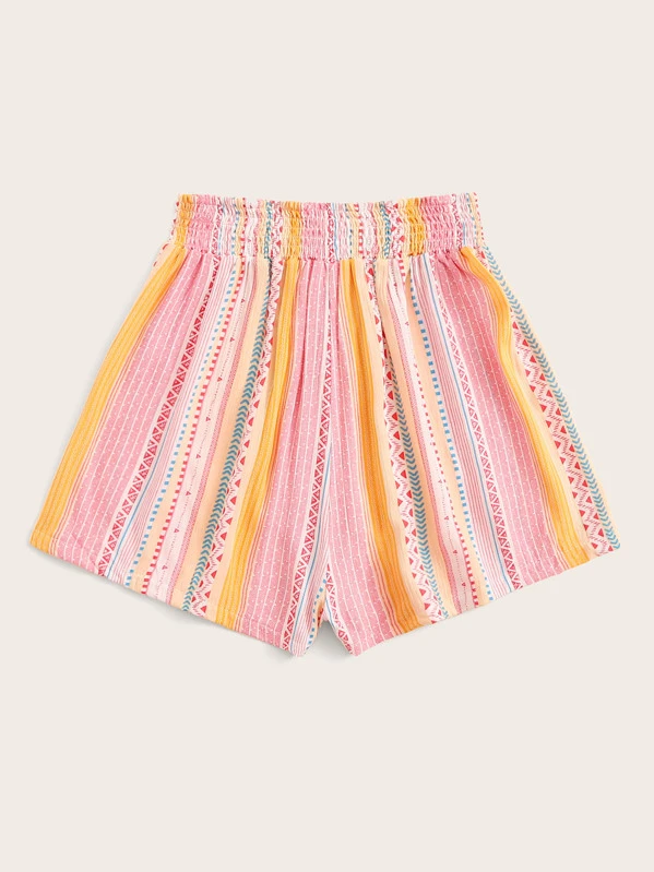 shirred waist shorts