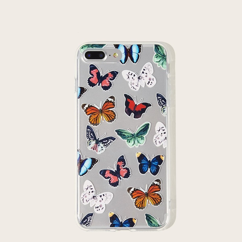 

Butterfly Pattern Transparent iPhone Case