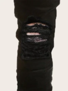 Manfinity Siyah Sökülmüş Sade Gündelik Erkek Kotları - Siyah - Görünüm 5