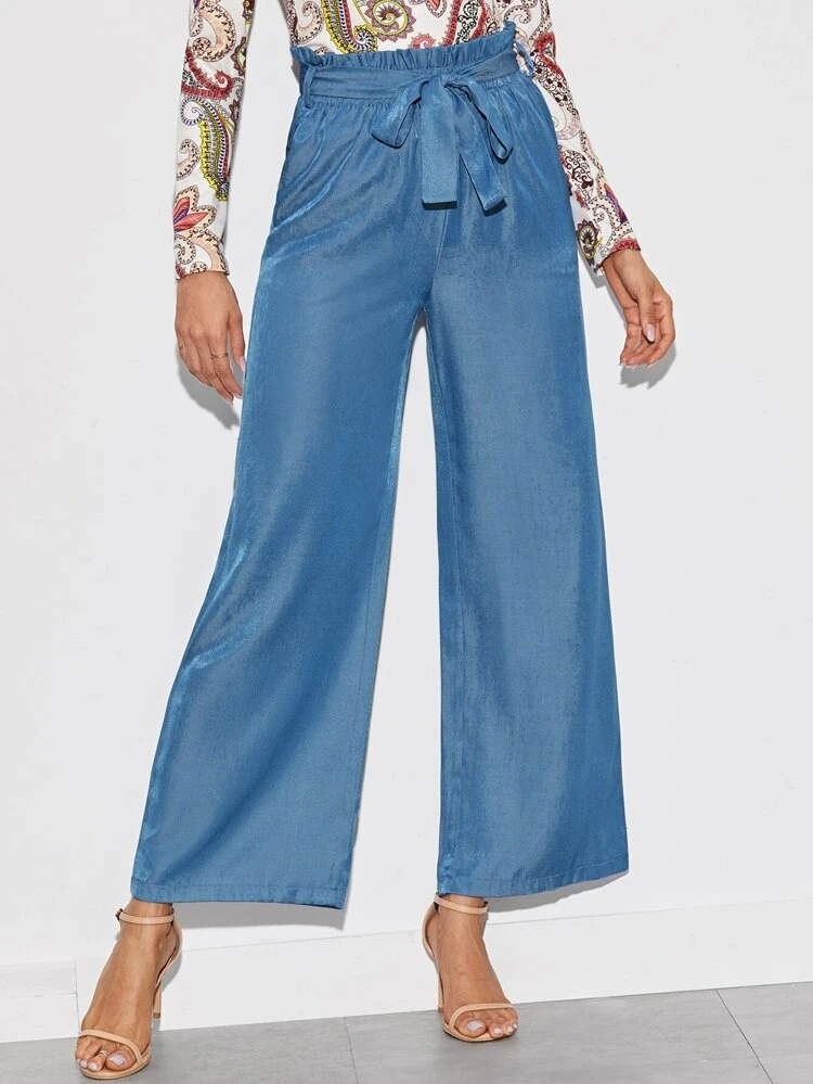 paperbag wide leg jeans