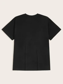Chillumni Men Gesture Print Tee - Black - View 2