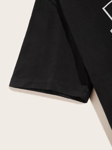 Chillumni Men Gesture Print Tee - Black - View 3