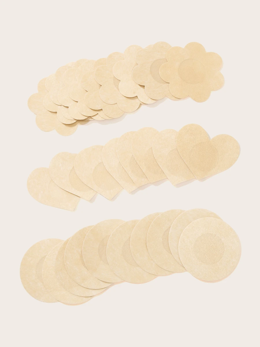 Geo Shaped Nipple Cover 15pairs - Apricot - View 1