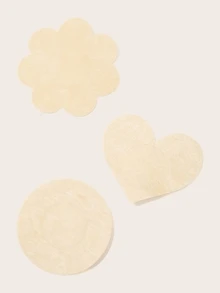 Geo Shaped Nipple Cover 15pairs - Apricot - View 2