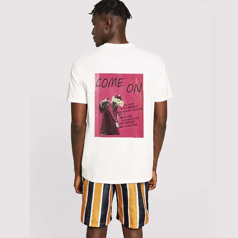 

Guys Figure And Letter Print Tee, White
