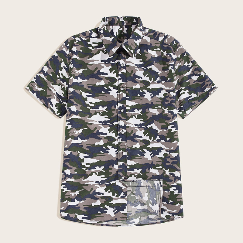 

Guys Camo Print Shirt, Multicolor