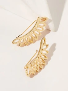 Bông tai stud rỗng - Vàng - Xem 4