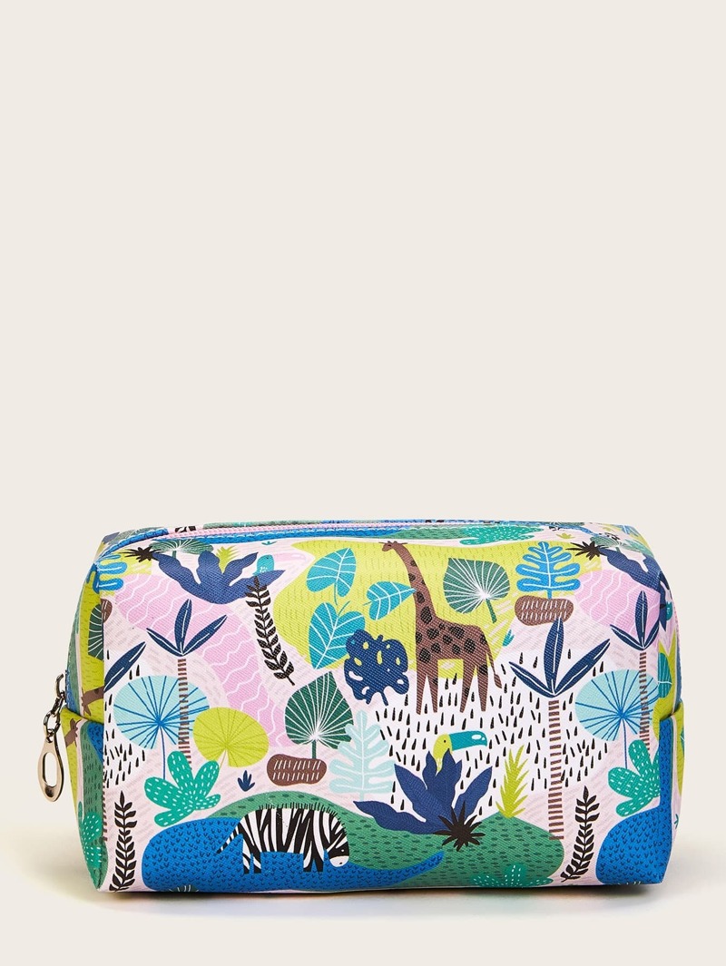 Giraffe Zebra Pattern Makeup Bag