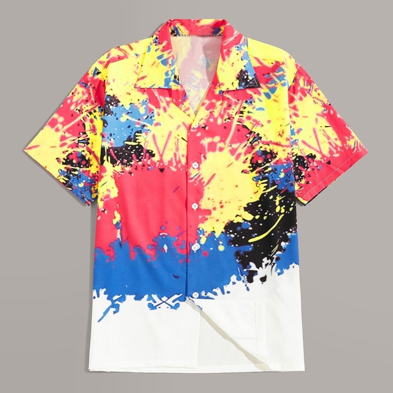 

Guys Splatter Paint Shirt, Multicolor