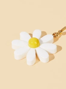 1pair Fashionable Y2k Style Daisy Pendant Dangle Earrings For Women, Party Personalized Birthday Gift