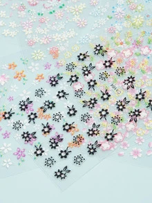 Mix Muster Nagel Aufkleber 30 Blatt - Verschiedenfarbig - Übersicht 3