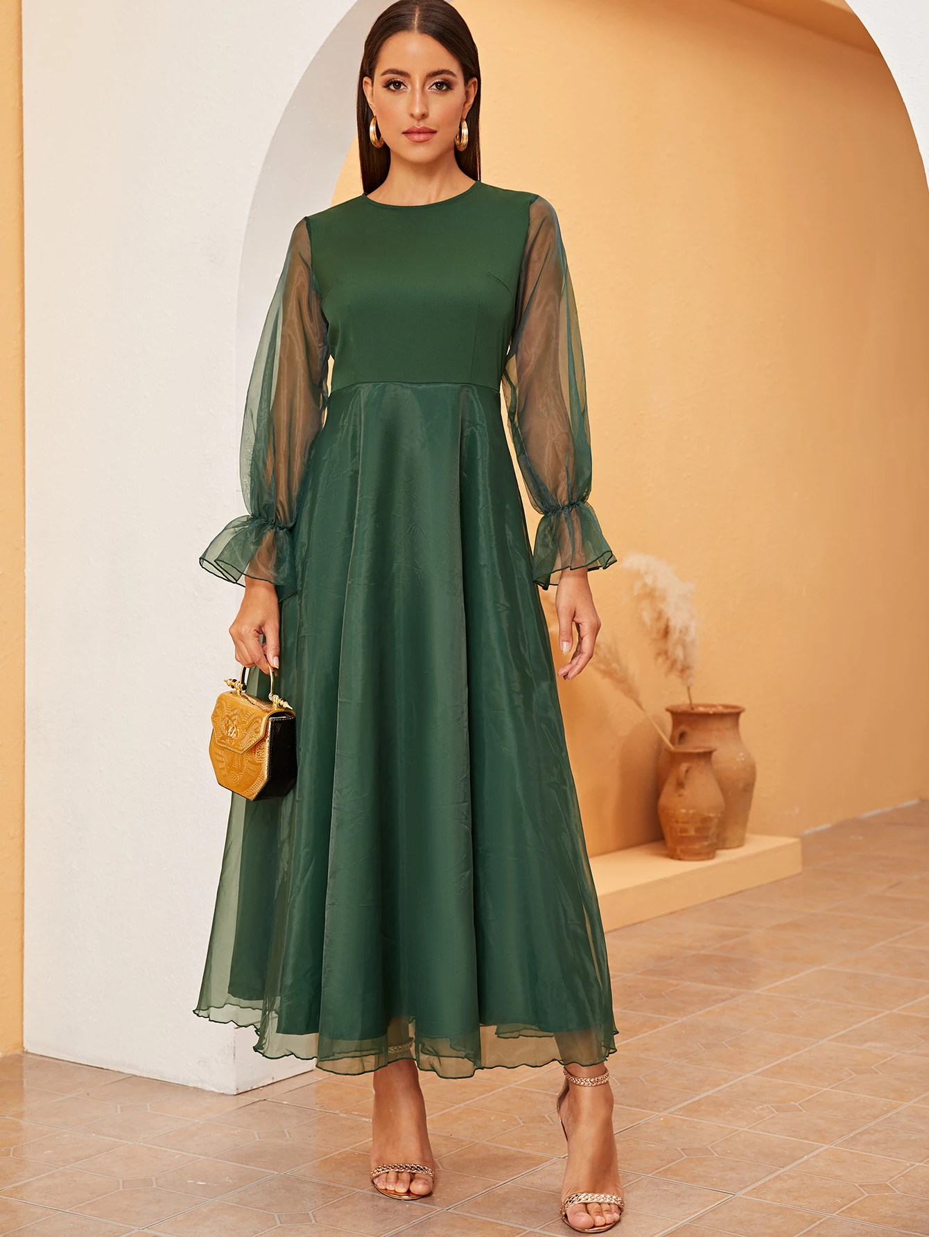 Organza one piece dress Clearance