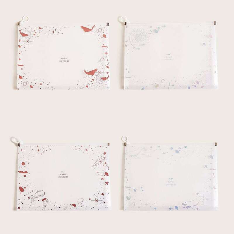 

Random Bronzing Sea Landscape Print File Bag 1pc