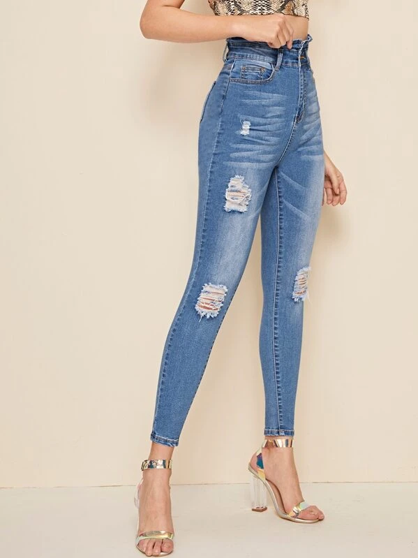 paper bag ripped jeans