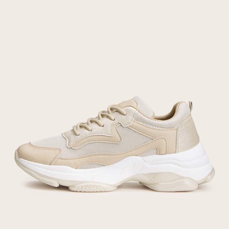 

Lace-up Front Chunky Sole Trainers, Multicolor