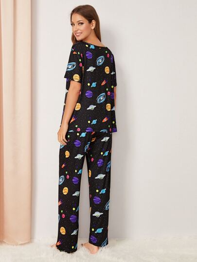 Ensemble de pyjama à imprimé galaxie