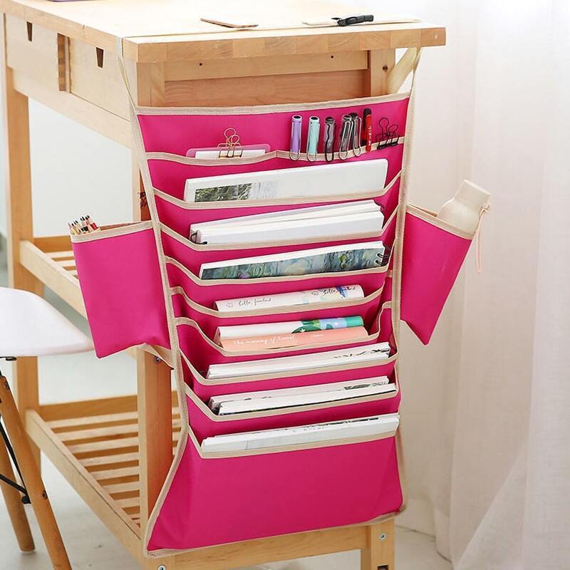 

Multi Layer Desk Hanging Storage Bag, Pink