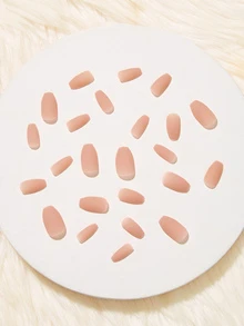 Đồng bằng móng tay giả 24 cái với tập tin băng và móng tay - Hồng - Xem 4