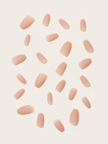 Đồng bằng móng tay giả 24 cái với tập tin băng và móng tay - Hồng - Xem 2