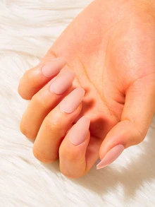 Đồng bằng móng tay giả 24 cái với tập tin băng và móng tay - Hồng - Xem 1