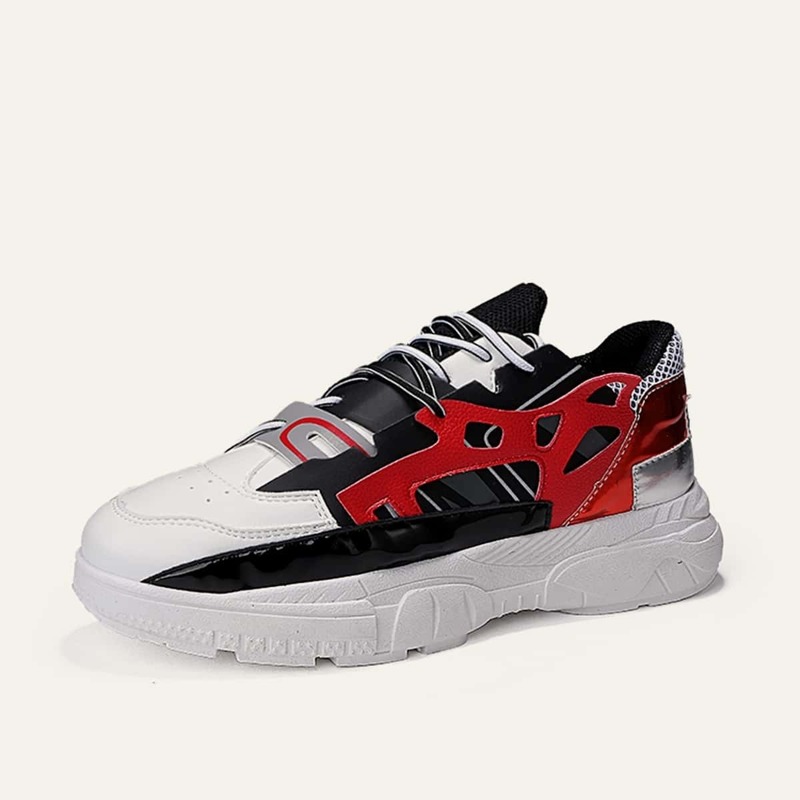

Guys Color Block Chunky Sole Trainers, Multicolor