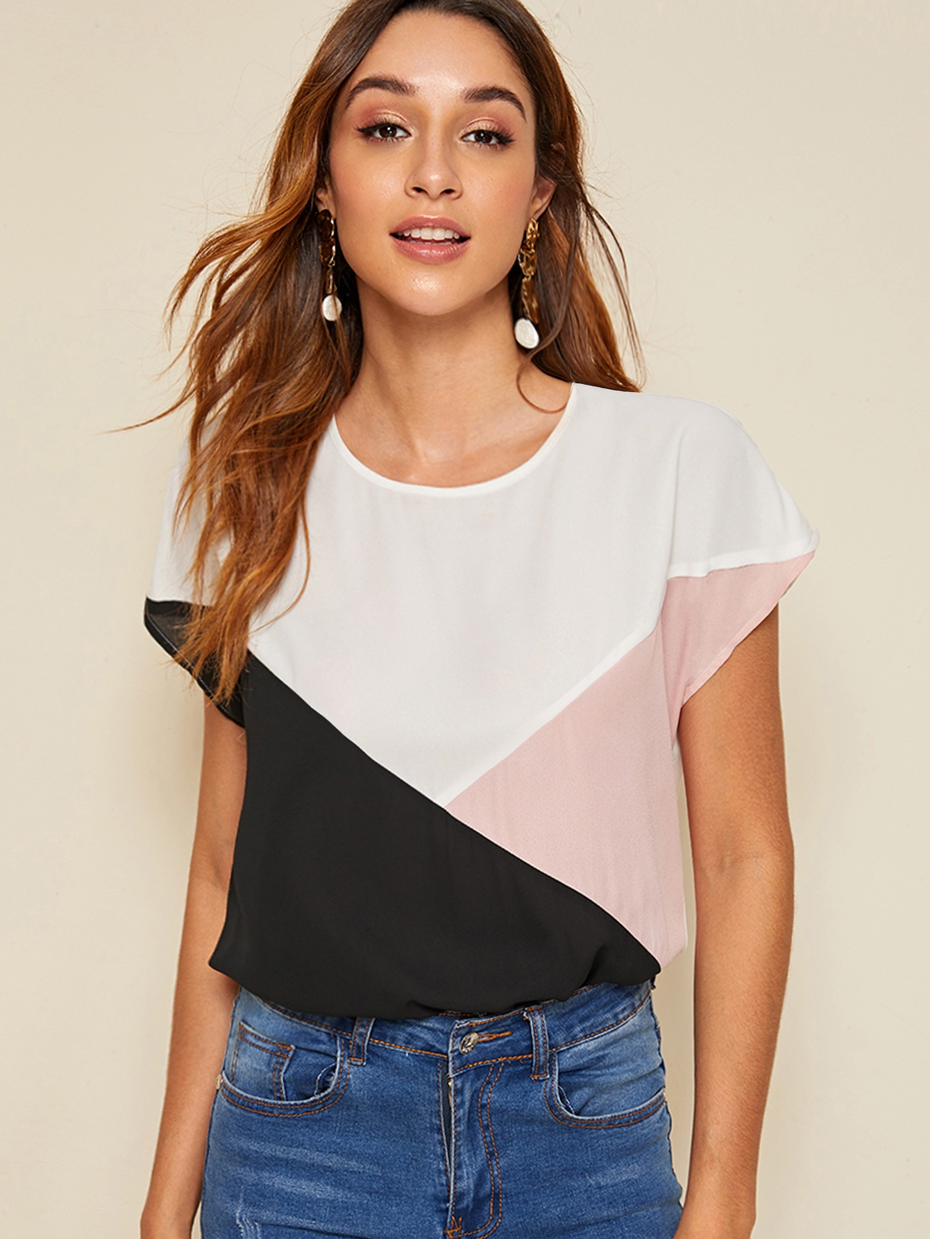 SHEIN Cut And Sew Top for Sale 