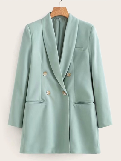 Blazer unicolore avec boutons