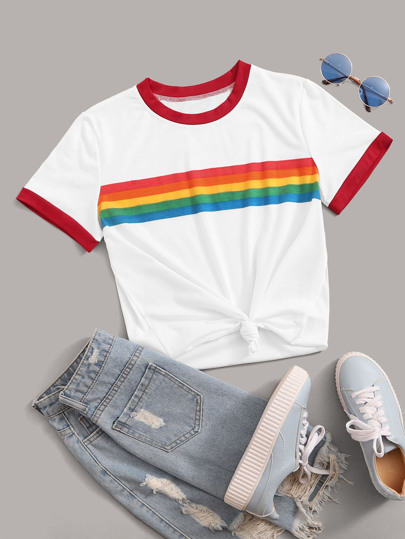 T-Shirt mit Streifen
