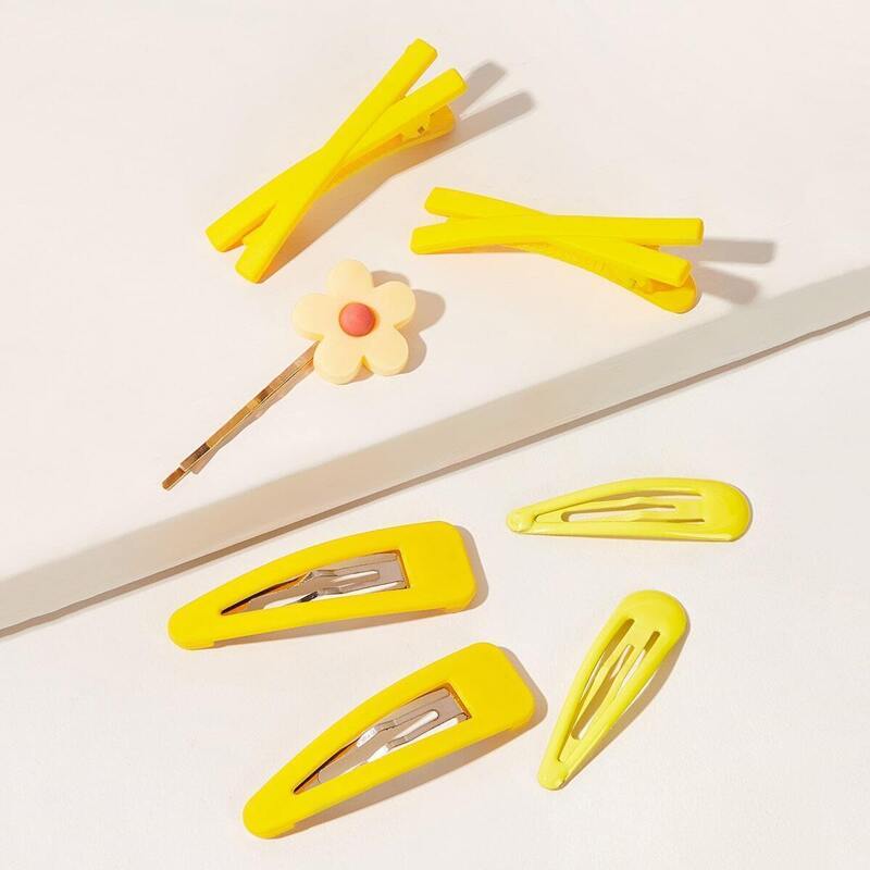 

Flower Decor Hairpin Set 7pcs, Yellow