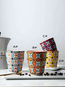Graphic Print Ceramic Mug 1pc