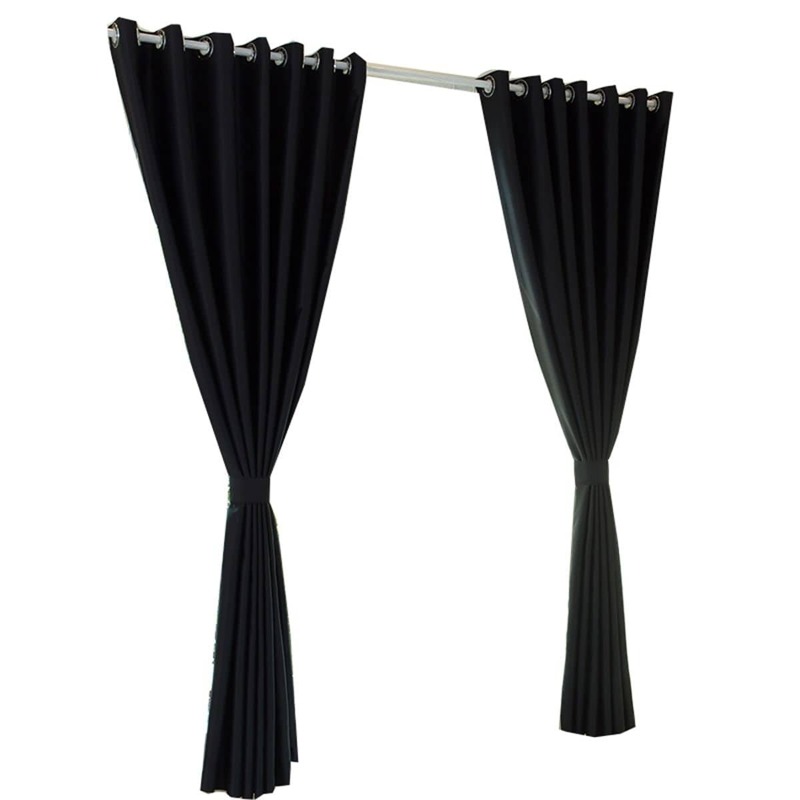 

Solid Eyelet Curtain 1pc, Black