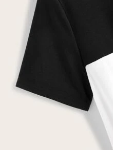 SHEIN EZwear Áo thun Khối Màu Khối Màu Nhiều màu Casual - Nhiều màu - Xem 3