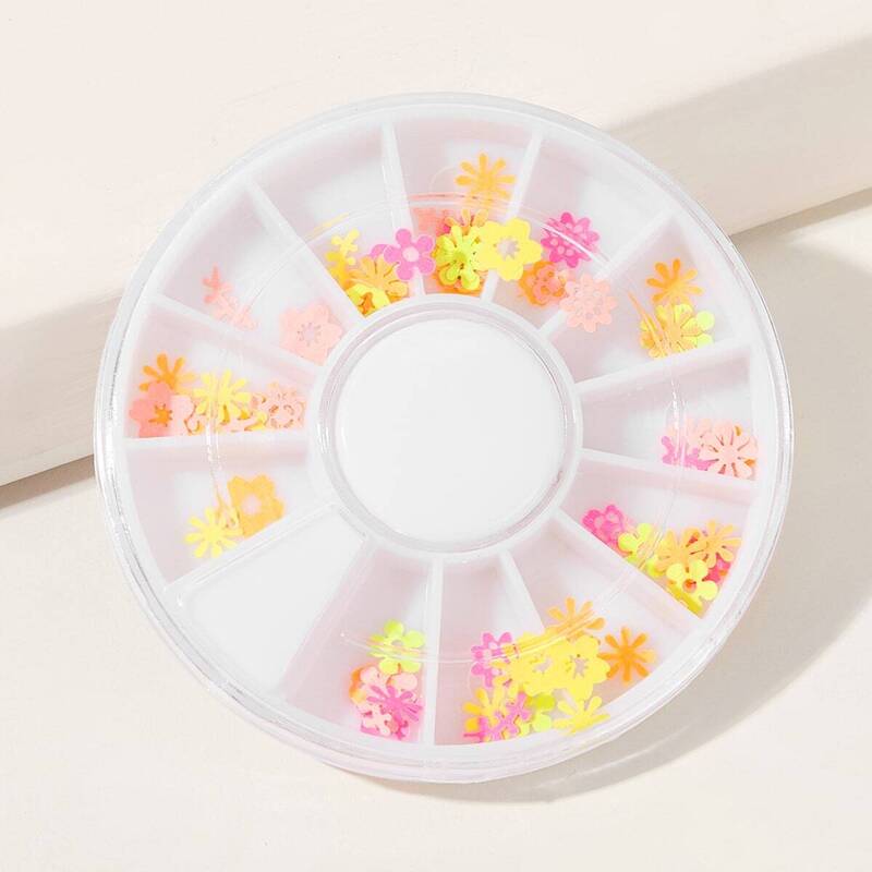 

Floral Design Nail Sticker 12grids, Multicolor