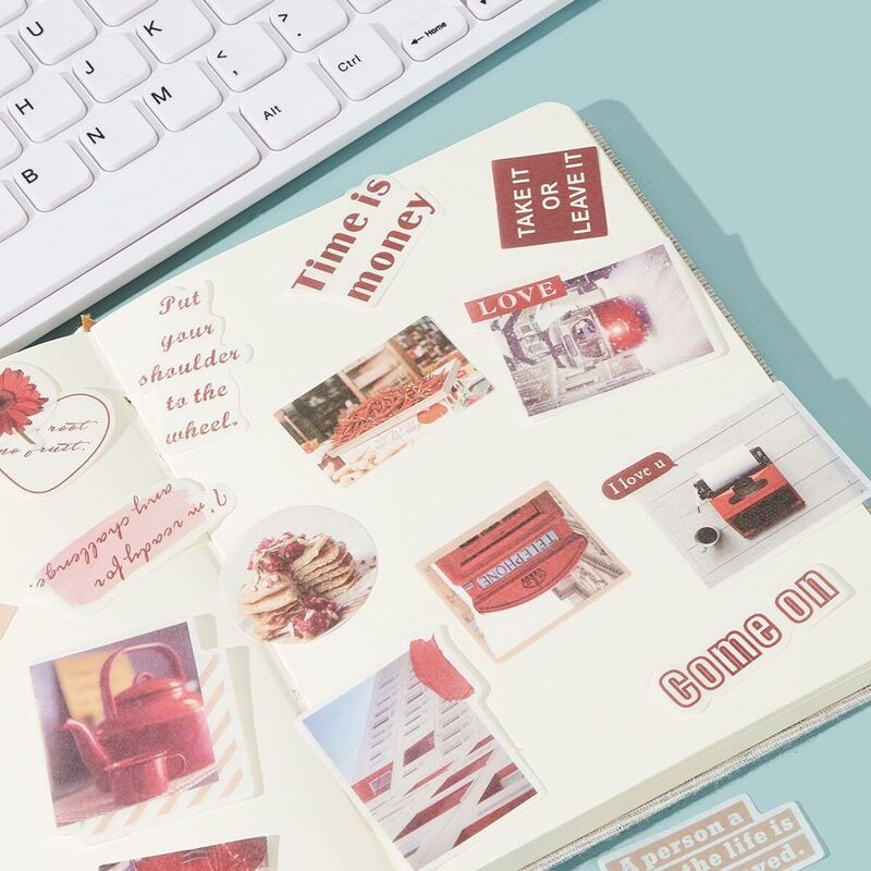 

Slogan & Bus Print Sticker 20pcs