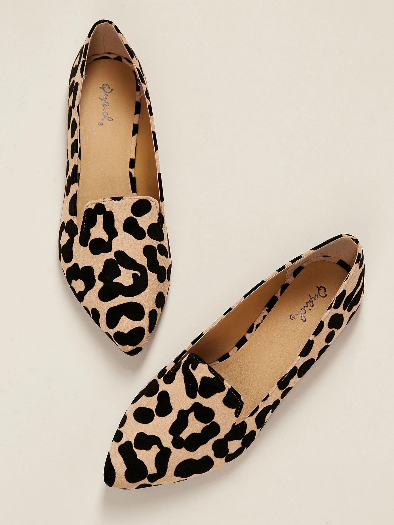 pointed toe leopard loafers