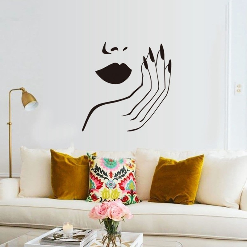 

Girl Dragging Hands Wall Sticker, Black