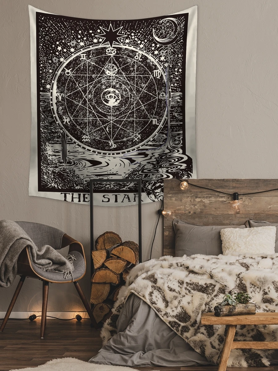 Astrological Disk Print Wall Hanging Cloth, Home Decor, Room Decor, Flags For Room, Room Stuffs - Multicolor - View 1