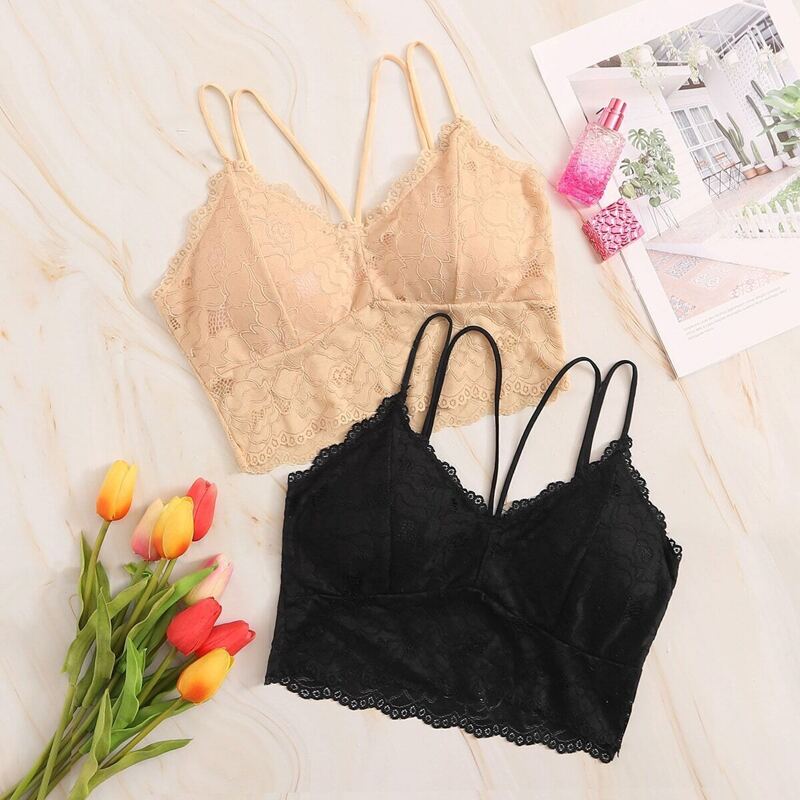 

Floral Lace Bra Set 2pack, Multicolor