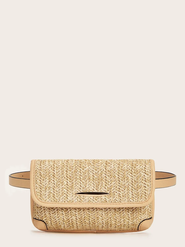 straw fanny pack