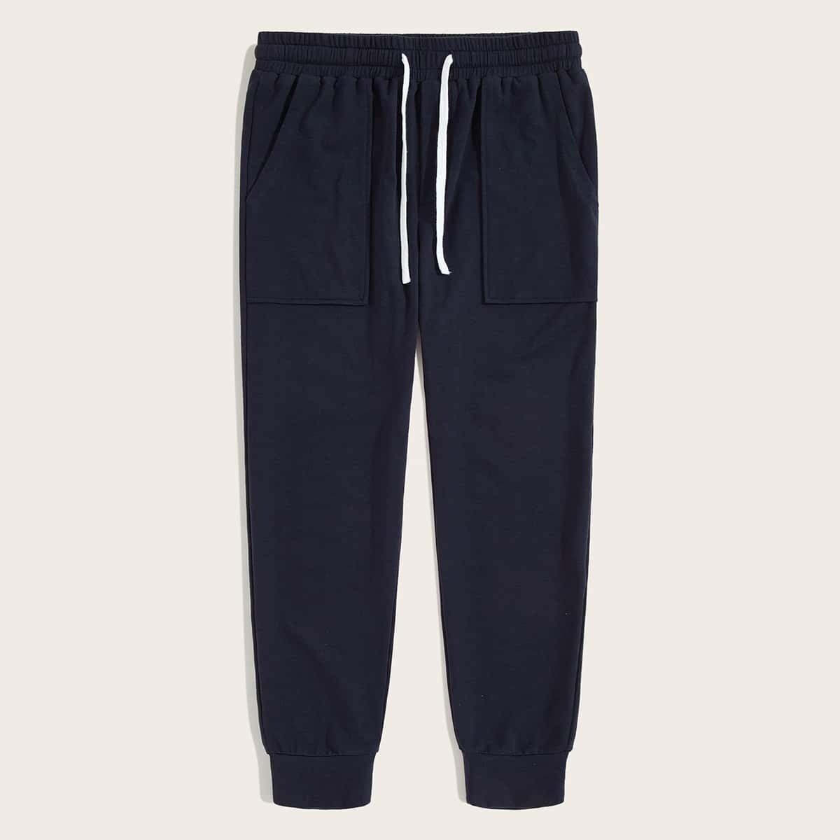 

Guys Pocket Front Drawstring Waist Sweatpants, Navy