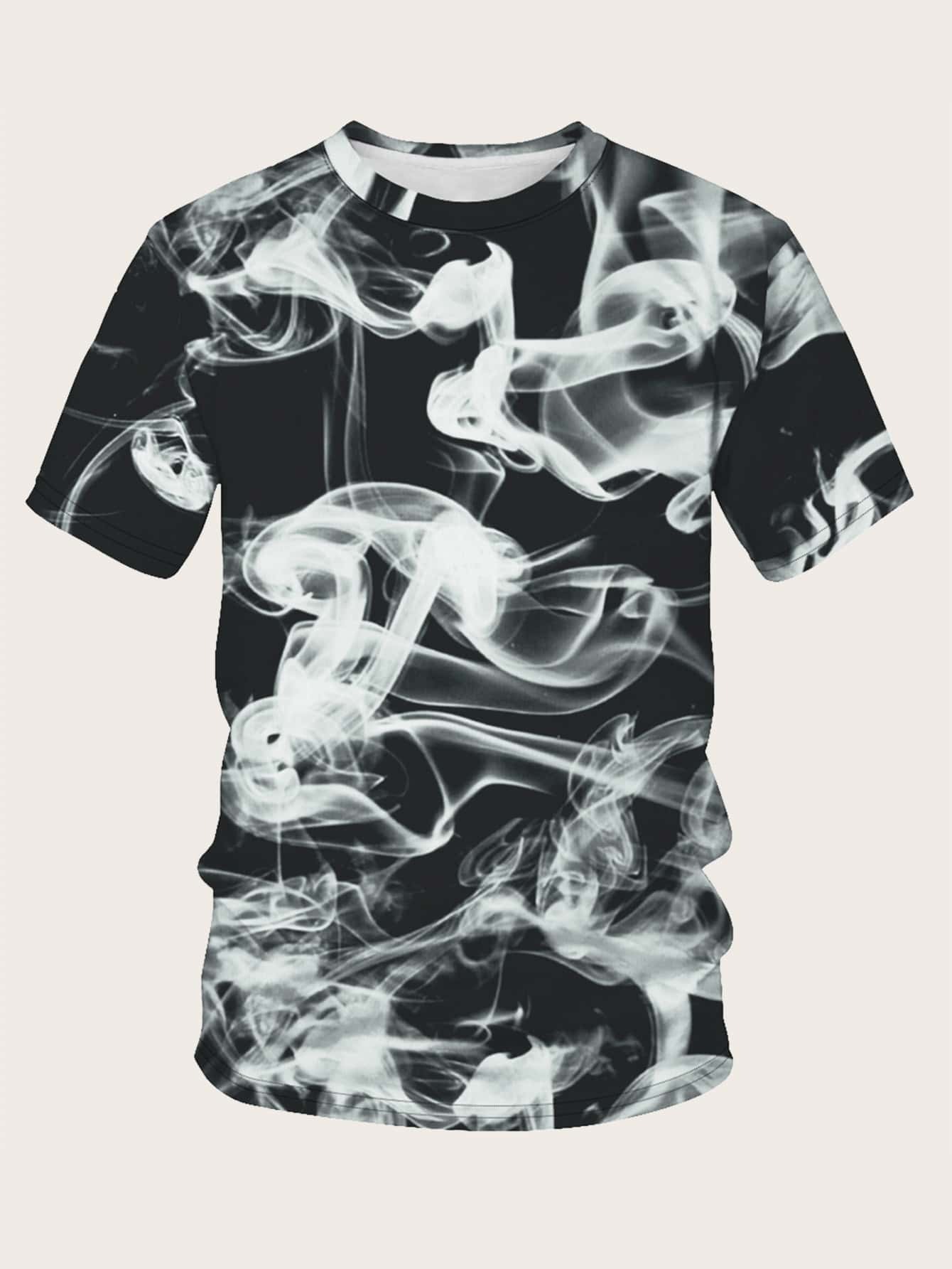 men 3d smog print tee