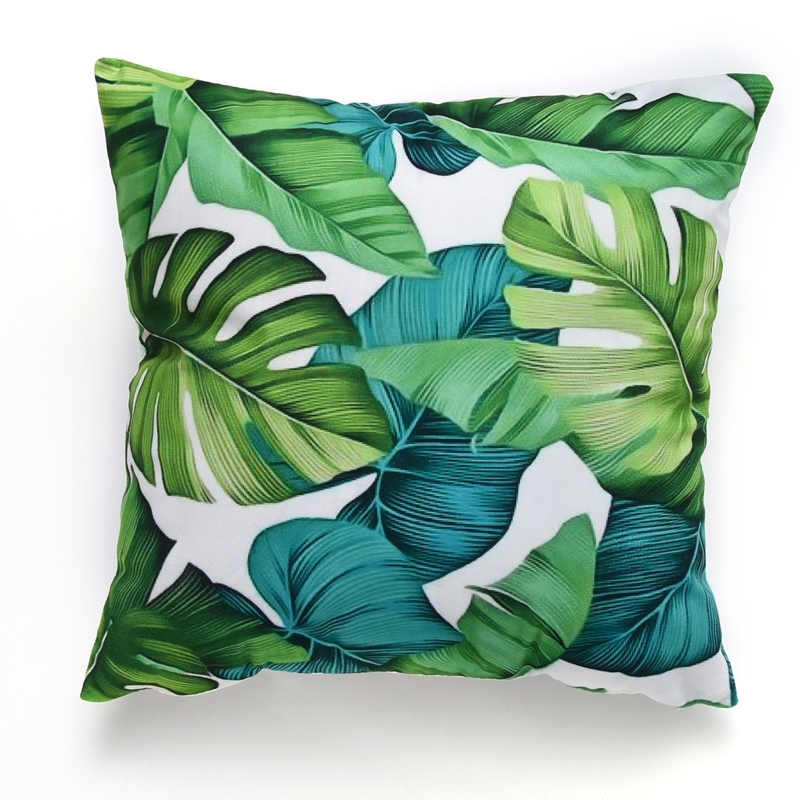 

Plant Print Cushion Cover, Green