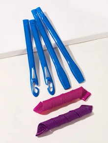 Rizador de cabello DIY 44 piezas, esenciales para volver a la escuela, viajes y vacaciones, accesorios para el cabello para mujeres - Multicolor - Ver 2