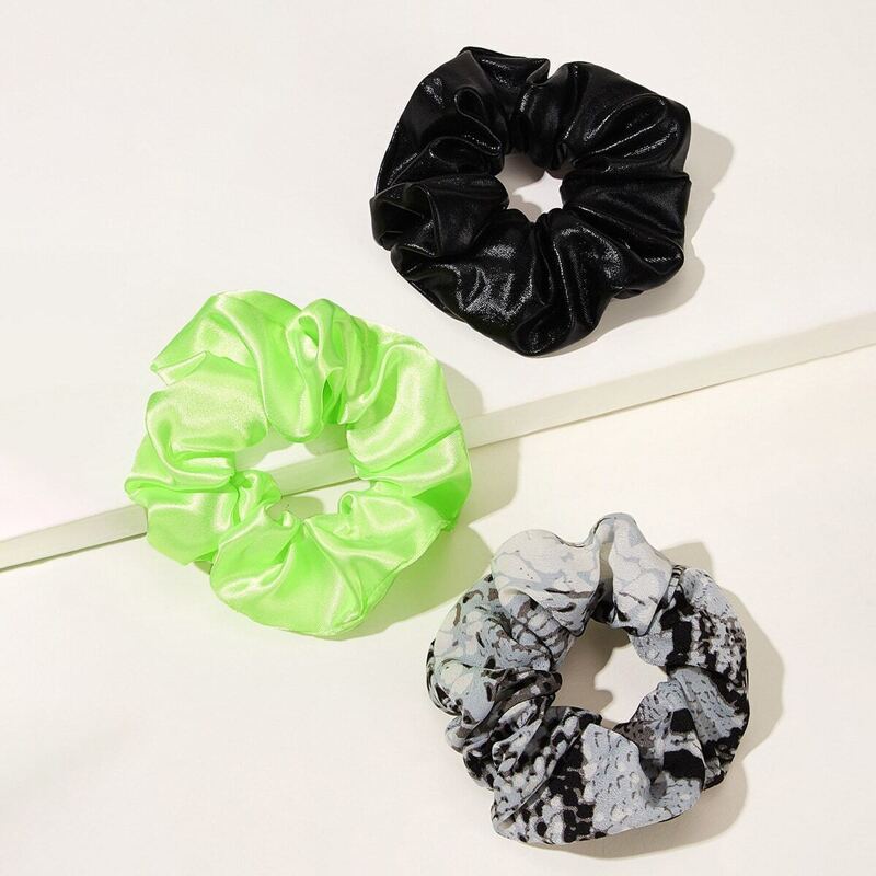 

Snakeskin Pattern Scrunchie 3pcs, Multicolor