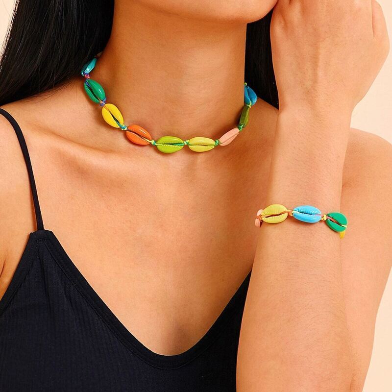 

Shell Design Choker & Bracelet 2pcs