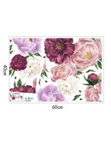 Flower Print Wall Sticker - Multicolor - View 2