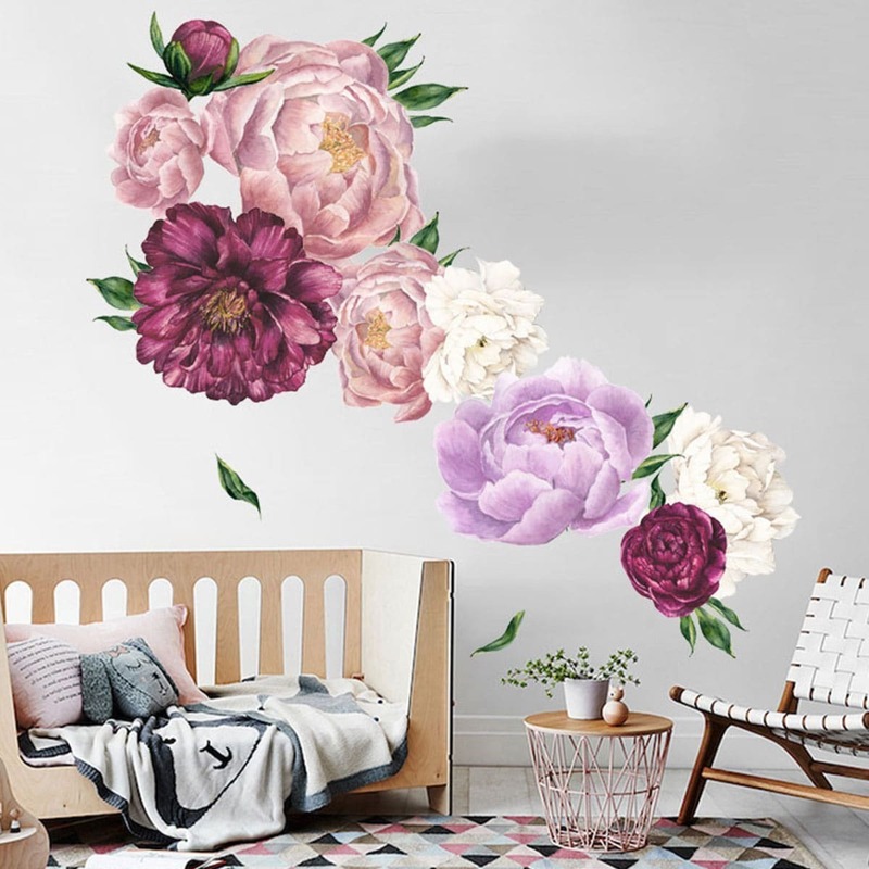 

Flower Print Wall Sticker, Multicolor