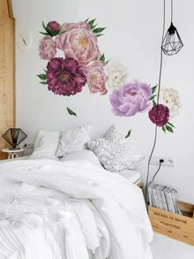 Flower Print Wall Sticker - Multicolor - View 5